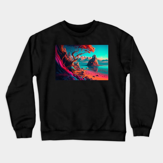 Utopian Fantasy island Crewneck Sweatshirt by SmartPics